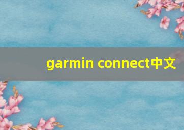 garmin connect中文